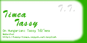 timea tassy business card